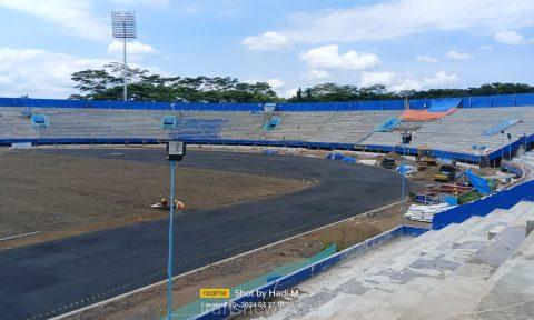 Renovasi Stadion Kanjuruhan kabupaten Malang, Jawa timur, Rabu (27/3/2024).