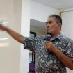 Kamsul Hasan memaparkan materi dan menjawab pertanyaan peserta Diskusi Publik bertajuk peran wartawan dalam mensukseskan RPJMD 2021-2026 kota Depok di Balai Rakyat Depok Jaya kota Depok, Jumat (26/2/2021)