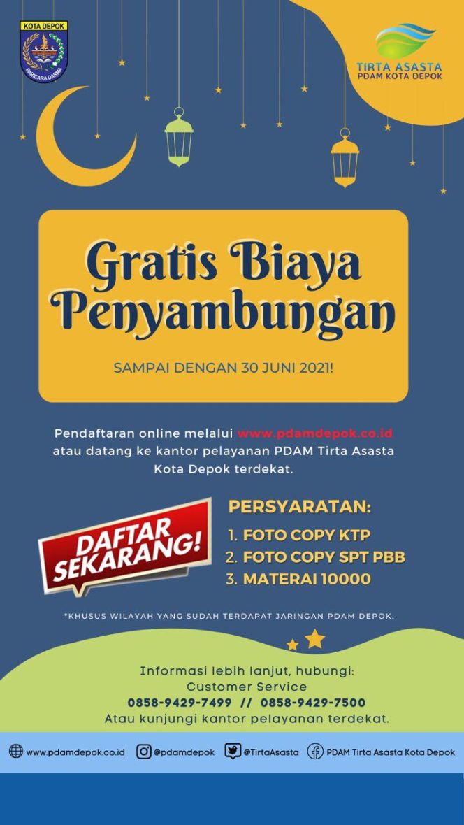 
					PDAM Asasta Perpanjang Program Promo Sampai 30 Juni 2021