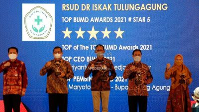 Direktur RSUD dr Iskak Raih TOP CEO BUMD 2021 Tingkat Nasional