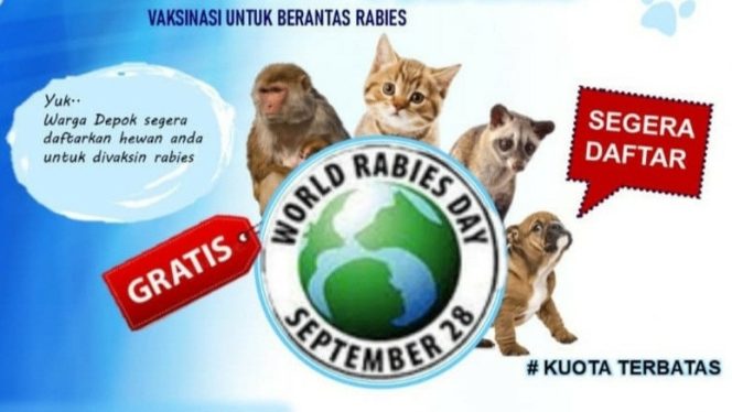 
					DKPPP Depok Adakan Vaksin Rabies Gratis, Berikut Jadwalnya