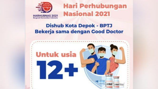 
					Dishub Depok dan BPTJ Gelar Vaksin Pfizer Gratis