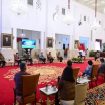 Presiden Joko Widodo dalam pertemuan dengan perwakilan direktur utama bank di Istana Negara, Jakarta, Rabu (08/09/2021). (Foto: BPMI Setpres/Muchlis Jr)