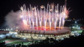 Stadion Lukas Enembe, Kampung Harapan, Sentani, Kabupaten Jayapura, Papua. Satu dari beberapa simbol kebangkitan infrastruktur di Papua. (ANTARA FOTO/M Risyal Hidayat/wsj via indonesia.go.id)