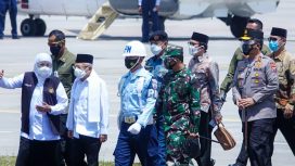 Forkopimda Jawa Timur, dampingi Wakil Presiden RI K.H Ma’ruf Amin saat kunjungan kerja di sejumlah daerah di Jawa timur, Kamis (21/10/2021).