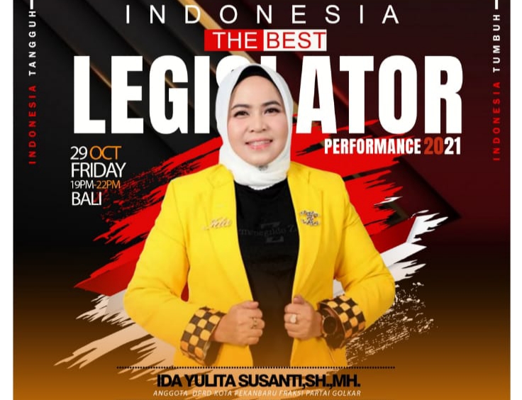 Ida Yulita Susanti Raih Penghargaan Anugerah Indonesia The Best Legislator Award 2021 Tingkat Asia