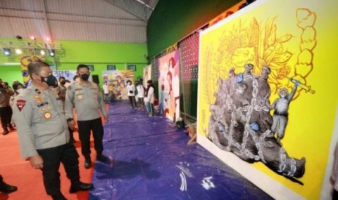 Polda Jatim Gelar Bhayangkara Mural Festival 2021