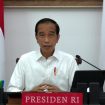 Presiden Joko Widodo saat memberikan pengarahan kepada para kepala daerah se-Indonesia secara virtual di Istana Merdeka, Jakarta, pada Senin, 25 Oktober 2021. Foto: BPMI Setpres
