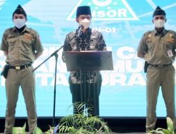 Wakil Gubernur Jawa Timur Emil Elestianto Dardak,saat menghadiri acara Pelantikan Pengurus Cabang Gerakan Pemuda Anshor (PC GP Anshor) Kota Surabaya yang digelar di Ballroom Hotel Grand Mercure Mirama Surabaya, Minggu (7/11/2021).