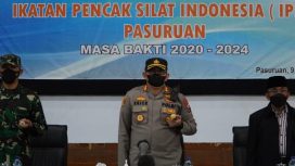 Kapolres Pasuruan AKBP Erick Frendriz, saat menghadiri acara pelantikan Pengurus IPSI Kabupaten Pasuruan masa Bhakti tahun 2020 – 2024, di Gedung Serba Guna, Jl. Hayam Wuruk No. 14 Kota Pasuruan. (9/11/2021)