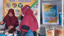 Aksi kemanusiaan PMR SMK 4 Pancasila Ambulu Jember, gelar donor darah dan Bazar UMKM di lingkungan Yayasan Panca Prasetya, (19/11/2021).