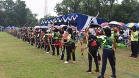 Pembukaan Kasal Cup Archery Open 2021 di lapangan Dakota Lanudal Juanda ,Sabtu (20/11/2021).