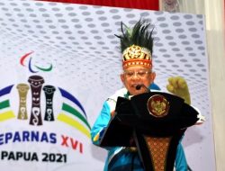 Wapres saat membuka Peparnas XVI Papua, Jumat (05/11/2021). (Foto: BPMI Setwapres)