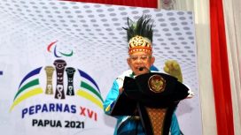 Wapres saat membuka Peparnas XVI Papua, Jumat (05/11/2021). (Foto: BPMI Setwapres)