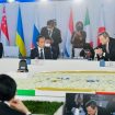 Presiden Joko Widodo berpidato pada sesi KTT G20 yang membahas tentang pembangunan berkelanjutan di La Nuvola, Roma, Italia, Minggu, 31 Oktober 2021. (Foto: BPMI Setpres/Laily Rachev)