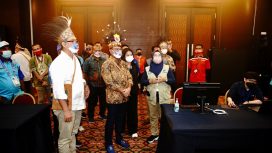 Melalui Media Center Menteri Johnny G Plate menegaskan bahwa Kominfo akan mendukung pelaksanaan Peparnas Papua di bidang informasi dan komunikasi publik. (Dok. infopublik)