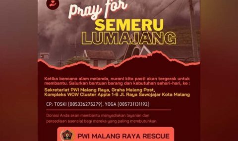 PWI Malang Buka Donasi untuk Korban Erupsi Semeru