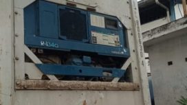 Bantuan Cold storage dari Ditreskrimsus Polda Jatim, untuk penyimpanan jenazah korban erupsi gunung Semeru di serahkan ke RSUD Lumajang, Rabu (8/12/21).