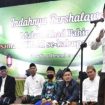 Bupati Sidoarjo Gus Mudhlor saat memberikan sambutan di hadapan para anggotab Ikatan Seni Hadrah Republik Indonesia (ISHARI) di Pendopo Delta Wibawa Sidoarjo, Minggu (12/12/21)
