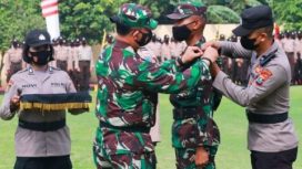 Upacara Pembukaan Pendidikan dan Latihan Integrasi Dikmaba TNI AD dan Diktukba Polri TA 2021, yang dilaksanakan di SPN Polda Senin (13/12/21).