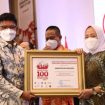 Bupati Bojonegoro, Anna Mu’awanah, dalam acara Indonesia Smart City Conference. Acara disiarkan secara online melalui kanal Youtube Kemenkominfo Selasa, (14/12/21)