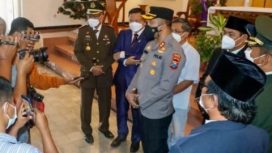 Kapolres Jombang bersama unsur forkopimda, meninjau gereja di wilayah Kab. Jombang untuk mengetahui secara langsung situasi Kamtibmas dan penerapan protokol kesehatan