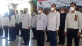 Ketua PMI Jawa Timur, H. Imam Utomo S, melantik Kepengurusan PMI Kabupaten Mojokerto periode tahun 2021-2026, Jumat (24/12/2021).