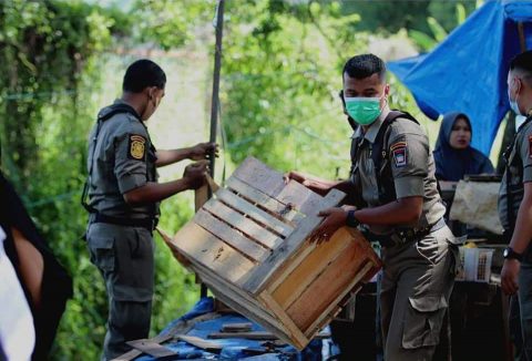 Satpol PP Padang Kembali Tertibkan PKL di Beberapa Wilayah