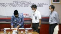 Wali Kota Madiun Maidi menyerahkan,  LKPD unaudited tahun anggaran 2021 secara langsung di Kantor BPK Jawa Selasa (11/1/2022)