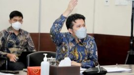 Wagub Emil saat Rapat Koordinasi Perpes 80 di Kantor Kementerian PPN / Bappenas Jl. Pangeran Diponegoro No.2, Menteng, Jakarta Pusat, Senin (17/1/2022).