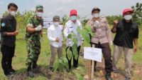 Pemkab Bojonegoro melalui Forkopimcam Gayam dalam aksi tanam pohon bersama sejumlah elemen masyarakat, Jumat (28/1/2022).