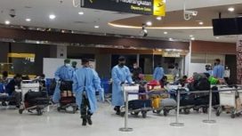Bandara Juanda Surabaya mulai menerima kedatangan  Pekerja Migran Indonesia, sebanyak 149 PMI dari Brunei Darussalam datang menggunakan pesawat charter. Senin (31/1/22).