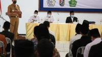 Bupati Tuban, Aditya Halindra Faridzky, saat menghadiri Forum Komunikasi Pondok Pesantren (FKPP) dan Pembinaan Pengelolaan Ponpes se-Kabupaten Tuban di Gedung Asrama Haji Tuban, Senin (14/2/2022).