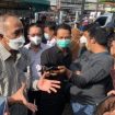 Direktur Jenderal Perdagangan Dalam Negeri Oke Nurwan, saat  berkunjung ke Pasar Larangan Sidoarjo.Selasa (22/2/2022).