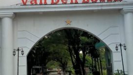 Photo, tampak dari luar revitalisasi Benteng Van Den Bosch Kabupaten Ngawi Jawa timur yang dikerjakan PT Nindya karya