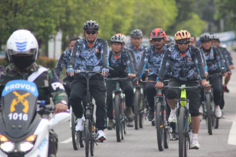 Komunitas 1016 Club Cycling Kodim 1016 Palangka Raya Gelar Gowes Bersama