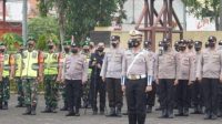 Apel siaga Operasi Keselamatan Semeru 2022 Polresta Sidoarjo di pantau langsung oleh Kapolsekta Sidoarjo Kombes Pol Kusumo Wahyu Selasa (1/3/2022)