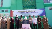 Bupati Bojonegoro Anna Mu'awanah bersama Forkopimda meresmikan RSUD Kelas D Kepohbaru Senin (7/3/2022).