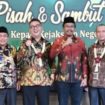 Bupati Sidoarjo Gus Muhdlor, saat menghadiri acara pisah kenal Kepala Kejaksaan Negeri Sidoarjo.Rabu (9/3/2022)
