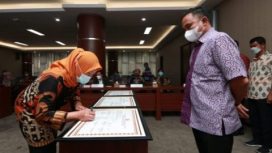 Ditintelkam Polda Jatim melaksanakan pencanangan Zona Integritas menuju Wilayah Bebas Korupsi di Gedung Patuh Mapolda Jatim, Jumat (18/3/2022).