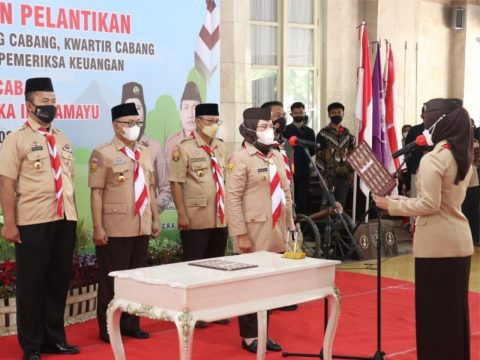 Bupati Nina Jabat Ketua Mabicab Gerakan Pramuka Kabupaten Indramayu