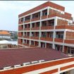 Tampak dari samping, Pembangunan gedung Asrama Mahasiswa Nusantara Surabaya tahap finishing.