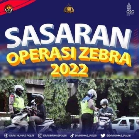 Operasi Zebra 2022, Berikut 14 Sasaran Pelanggaran