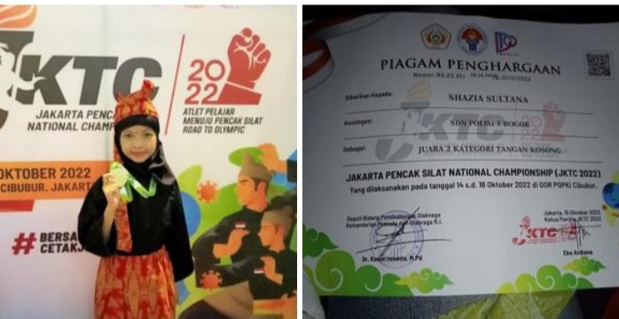 Raih Juara 2 Kompetisi Pencak Silat, Siswi SDN 1 Polisi Kota Bogor Ini Jadi Kebanggaan Keluarga