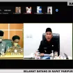 Wali Kota Depok, Mohammad Idris saat menyampaikan Raperda usulan Pemkot Depok pada rapat paripurna secara virtual, Jumat (11/11/22).
