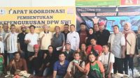 Rakor pembentukan pengurus DPW SWI Provinsi Jawa Timur memutuskan secara aklamasi Suharto menjadi Ketua DPWI SWI Jatim. Sabtu (5/11/2022)