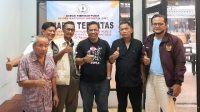 Waketum 2, Ali Nasrullah, Sekjen Herry Budiman Wabendum Anwar Nurdin, Kabid Humas Hendra Gunawan, Kabid Hubal Arief Ramdani, Kabid CSR Erwin usai Ratas, di Depok, Minggu (18/12/2022).