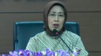 Ketua Dewan Pers Ninik Rahayu saat memberi keterangan pers mengenai kemerdekaan pers di Kantor Dewan Pers, Selasa (17/1/2023). (Tangkapan layar jumpa pers Dewan Pers di Youtube)