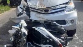 Honda Vario tabrakan dengan Toyota Avanza di Desa Torbang Kecamatan Batuan, Sumenep, Rabu (18/1)