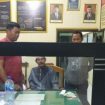 Tersangka saat ditindak lanjuti di Polsek Puger. (25/03/2023)